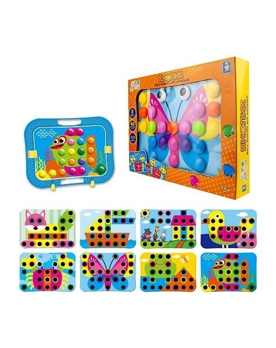 Мозаика для малышей Кнопик, 48 кнопочек 1toy - 1